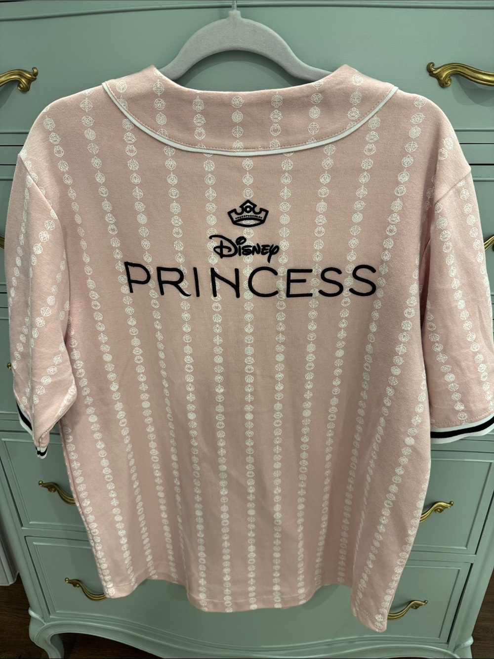 Pink Short-Sleeve Button Baseball jersey Disney Princess - Picture 2 of 2